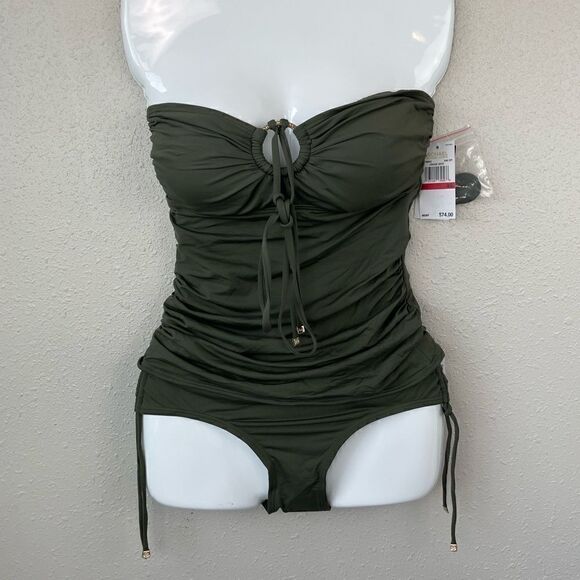 NWT MICHAEL Michael Kors Matching Tankini And Bottoms Sizes XS or S - Picture 1 of 5